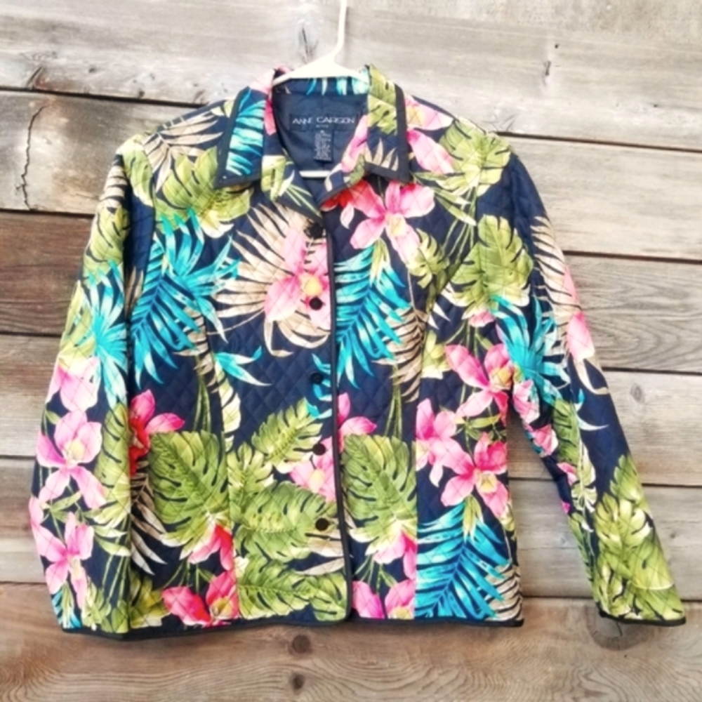 Anne Carson Petit Silk Lined Jacket Tropical